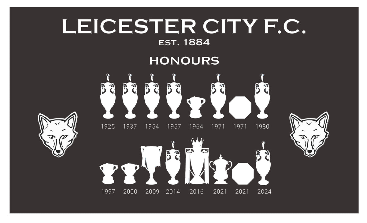 Leicester City Trophies slate plaque