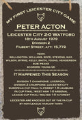 Leicester City My First Game slate plaque
