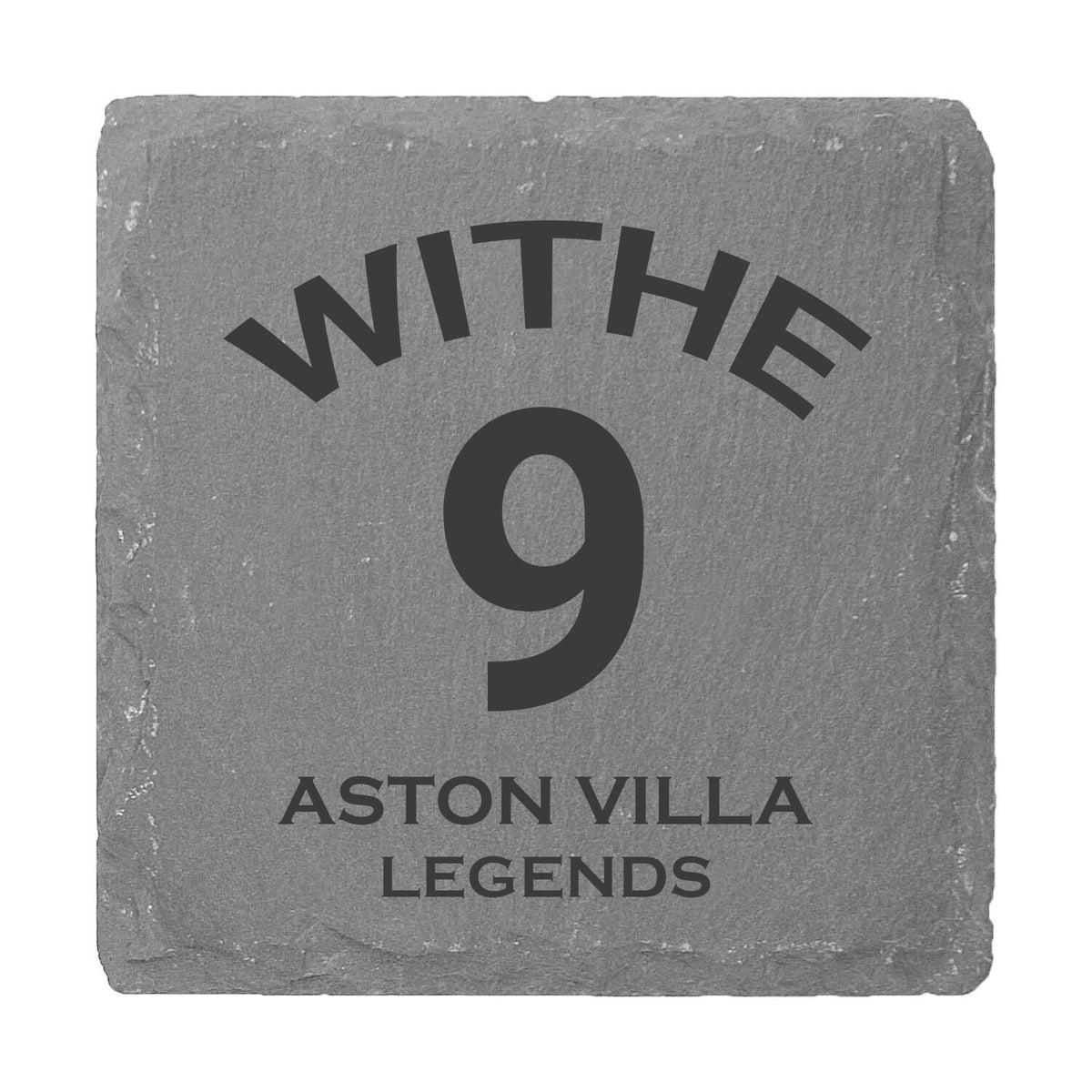 Withe 9 slate coaster